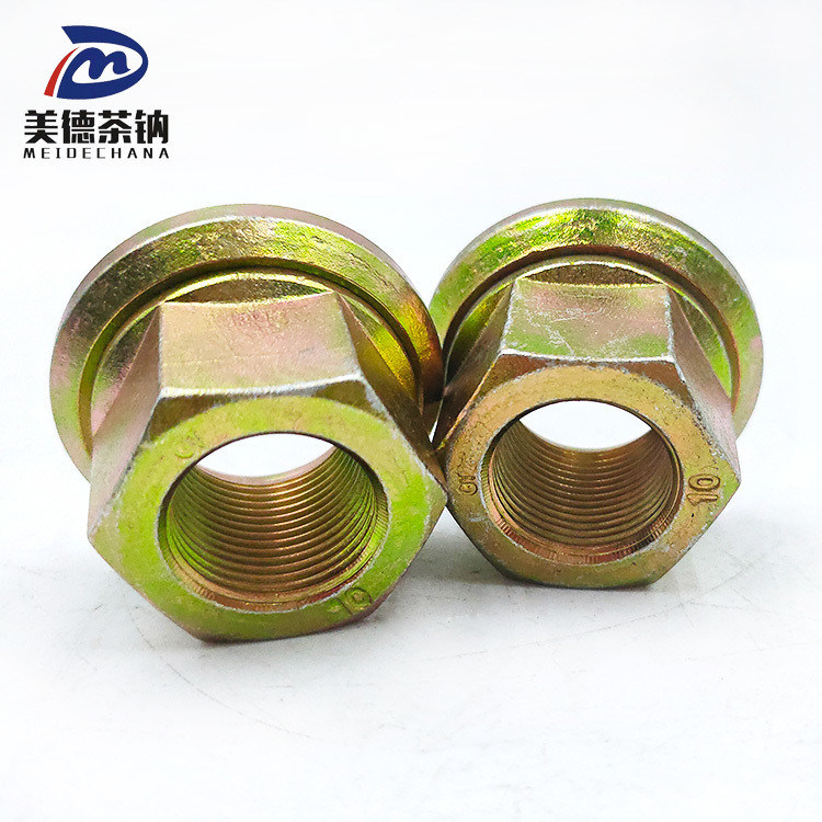 Stalen achterwiel Hexagon flens lassen Zelfvergrendelende moer met gegalvaniseerde coating